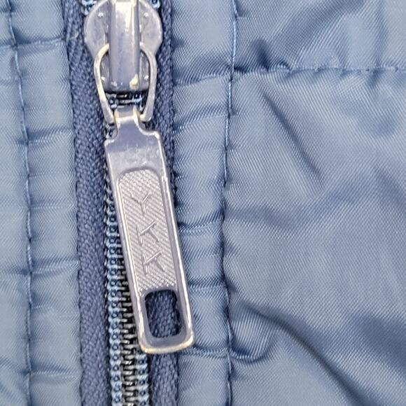 Vintage 90s Western MOD Jacket Womens Large 22x23 Blue Cream - Picture 10 of 13